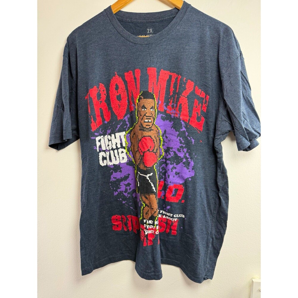SuperFresh Iron Mike Fight Club T Shirt 2X Mike Tyson Pixel Art Retro Boxing
